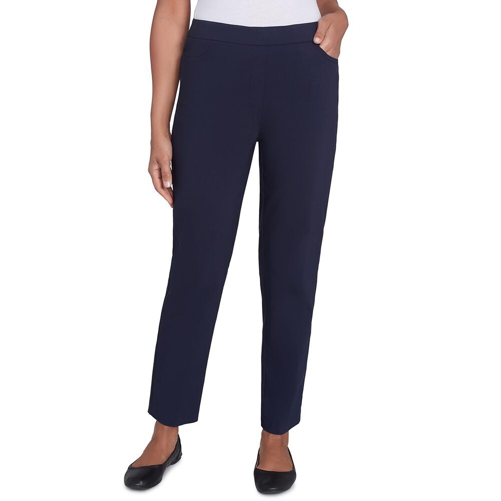 Alfred Dunner Women's Allure Plus Size Stretch Pants Navy 24 NWT